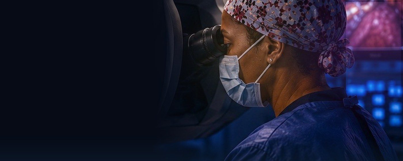 Dr. Felicia Rhaney at the da Vinci surgical console